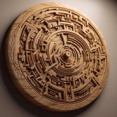 Patterns and decorations stl labyrinth 4 3d model